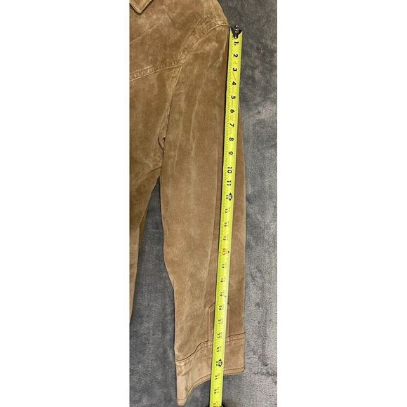 I.E. Relaxed Tan Women's Vintage Leather Jacket Size Large - Picture 15 of 16